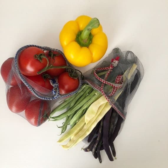 Produce bags set of 3 - zero waste fruit and veggie bags