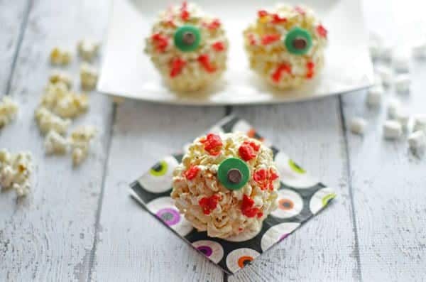 Halloween Eyeball Popcorn Balls