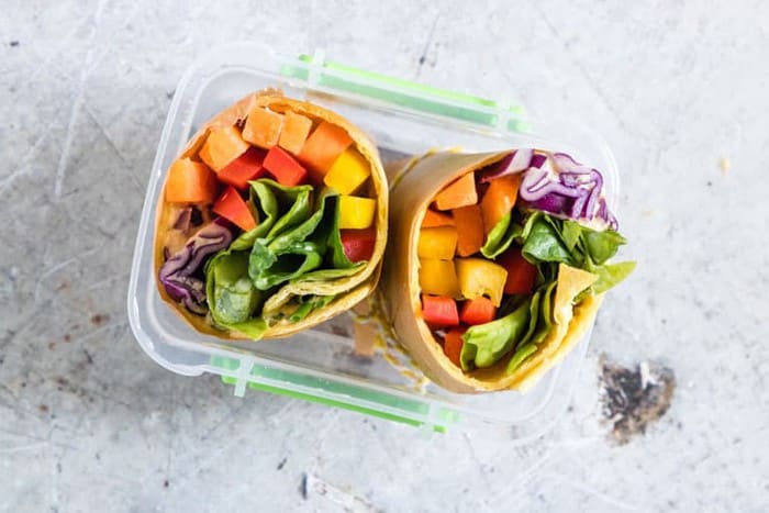 rainbow tortilla wrap