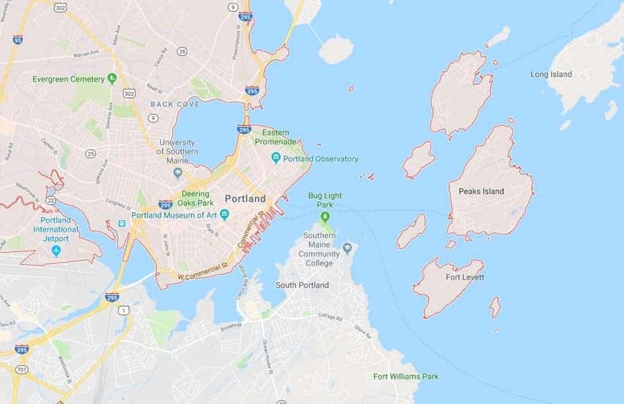 portland maine map