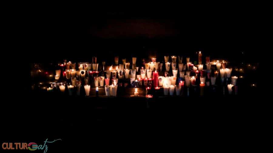 Trip to Mexico City basilica de santa maria de guadalupe candles