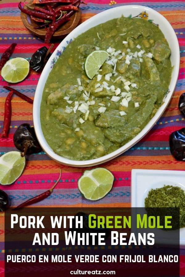 Mexican Mole Sauce Recipe: Pork with Green Mole and White Beans