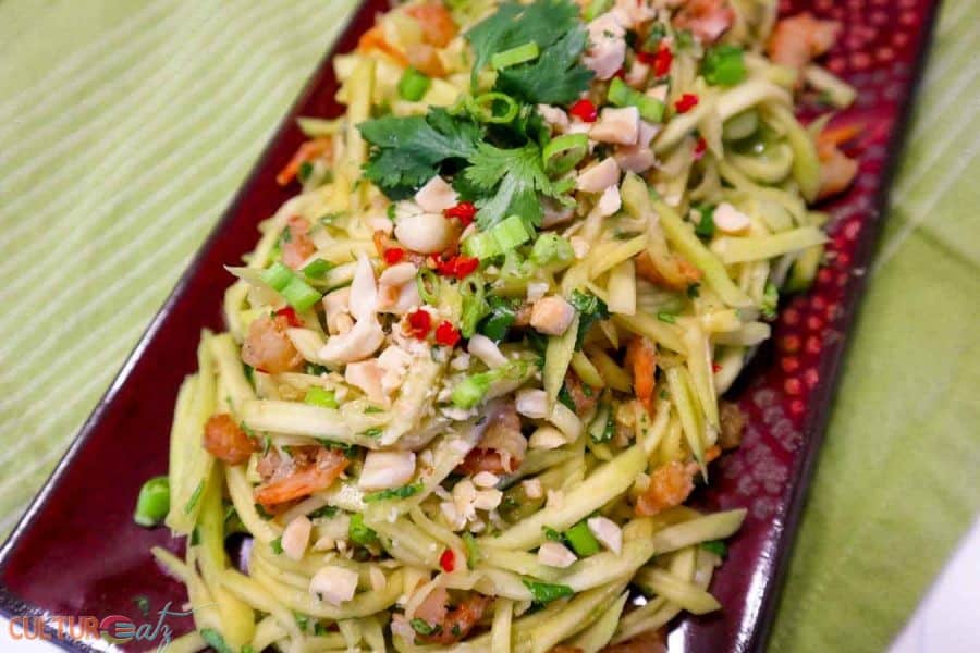 Cambodian Fruit Served Salty: Cambodian Green Mango Shrimp Salad