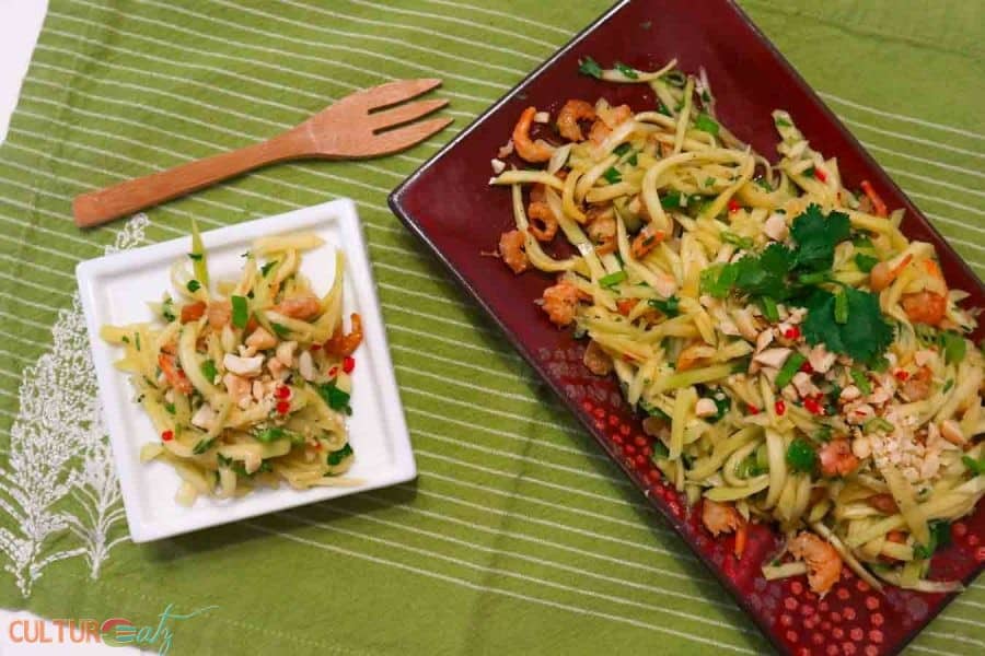 Cambodian fruit Green Mango Shrimp Salad