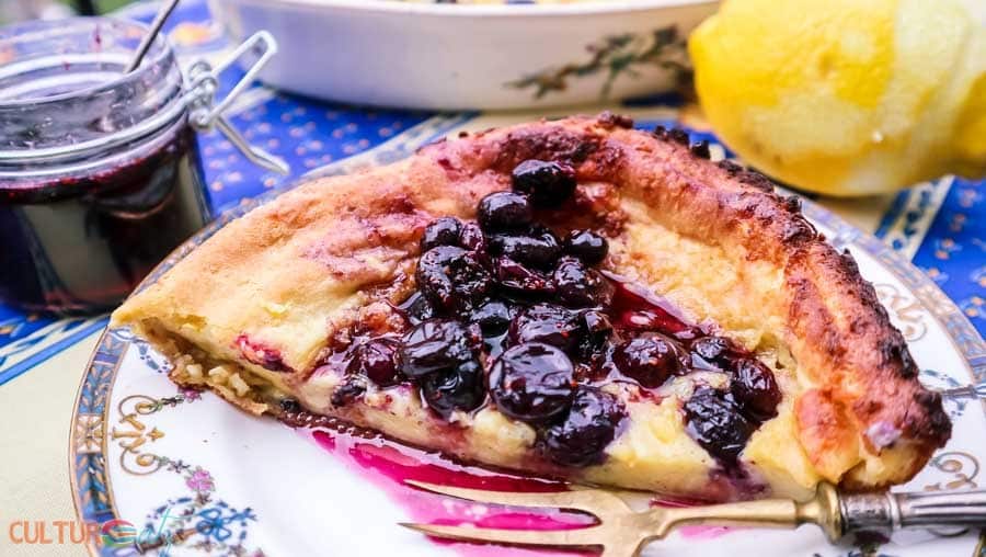 Oven Baked Pancakes? Pannukakku Finnish Pancakes with Blueberries