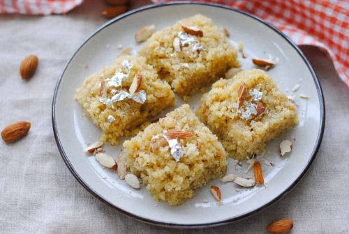 Badam Burfi Dessert Sweets for Diwali