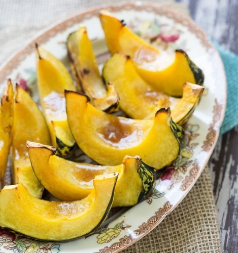 Bourbon Maple Grilled Acorn Squash