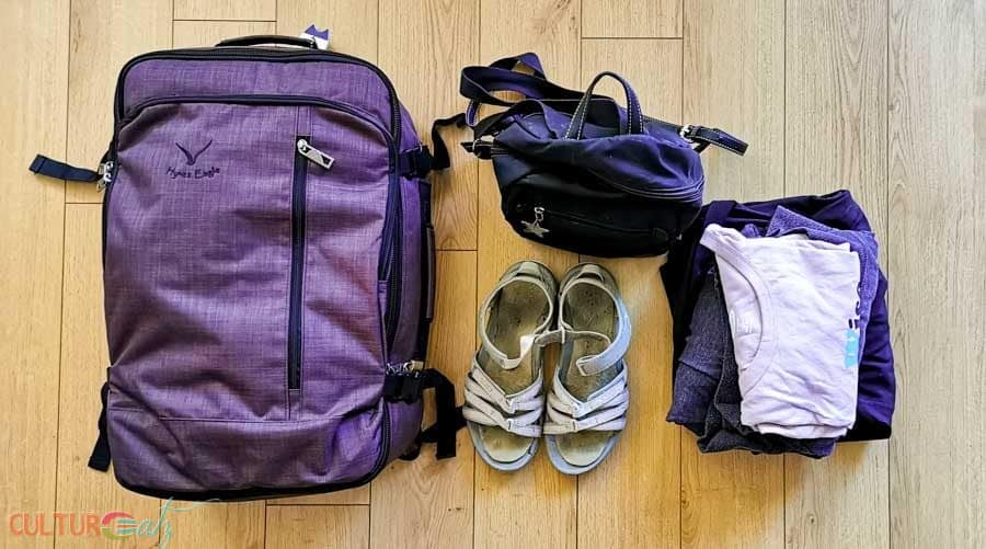 Backpack size for 1 month trip best sale