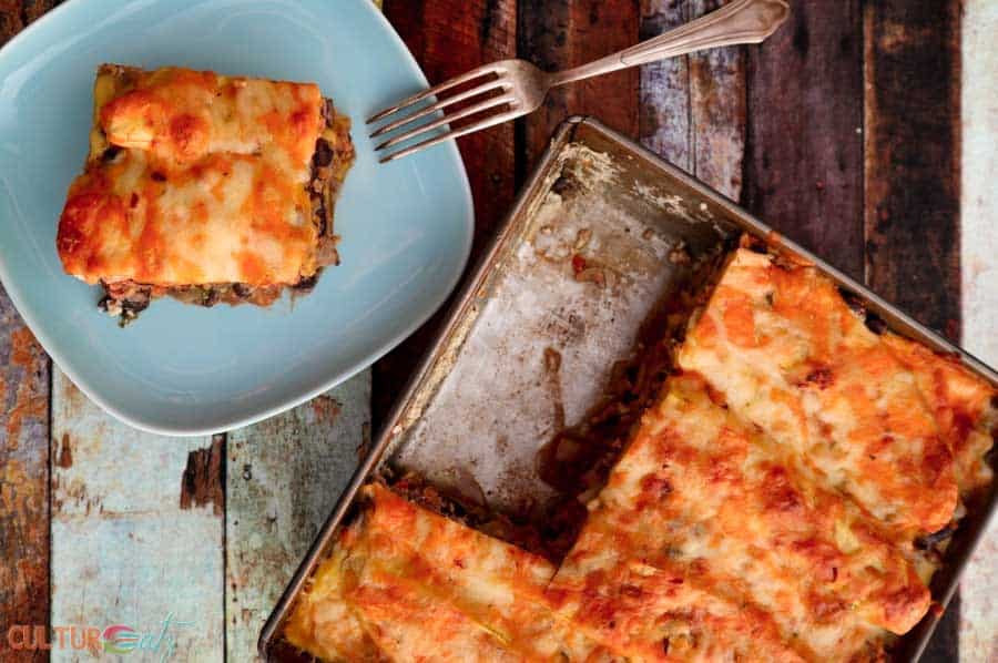 Puerto Rican plantain Lasagna top