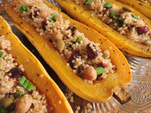 Quinoa Stuffed Squash Boats