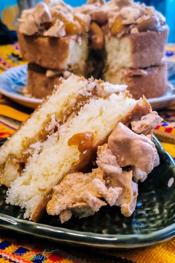 Uruguayan Peach Meringue Layer Cake