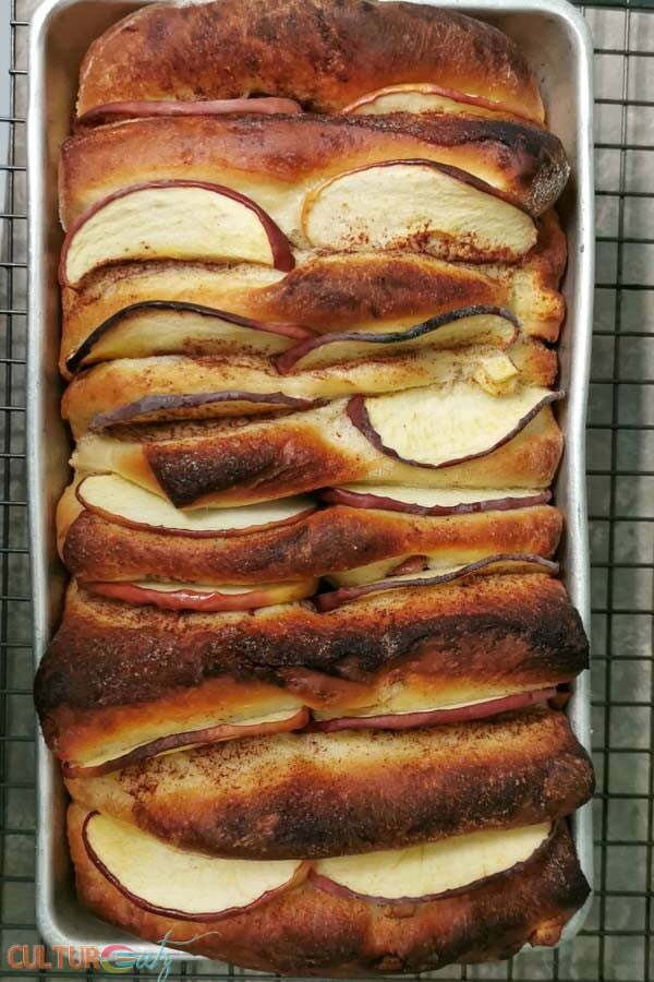 after cooking Cinnamon Pull-Apart Bread